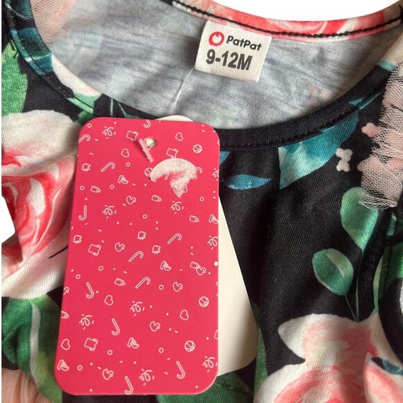 Patpat NWT 9-12M Tank Mesh Dresses Floral - Picture 3 of 5